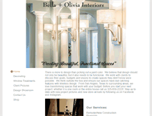 Tablet Screenshot of bellaandoliviainteriors.com